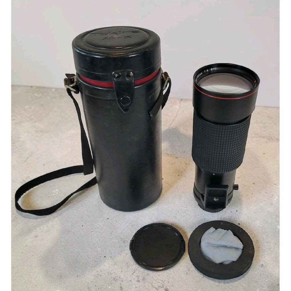 Tokina MF 100-300mm f4 AT-X SD Telephoto Zoom Lens for Minolta MD / MC w Case